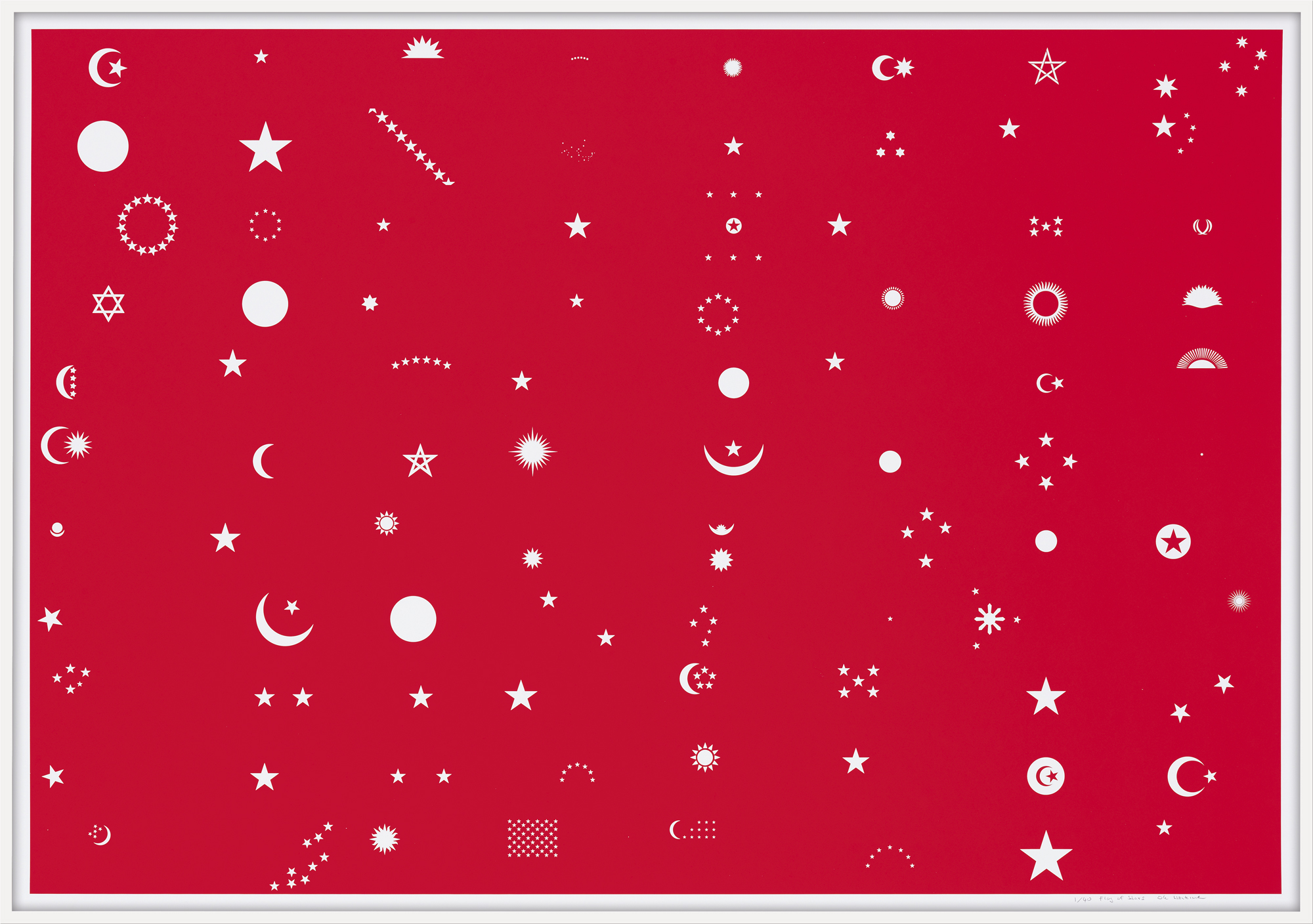 Ole Häntzschel: Bild ‚Flag of Stars (Sonne, Mond, Sterne)‘ (2016)