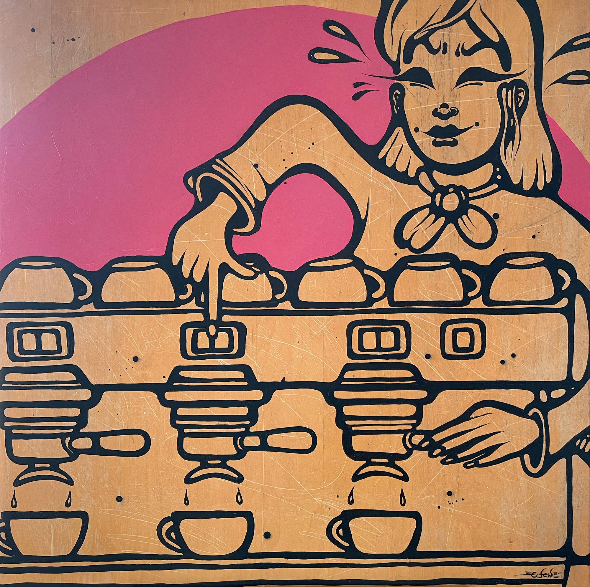 Ewen Gur: Bild ‚Triple Espresso‘ (2022) (Unikat)