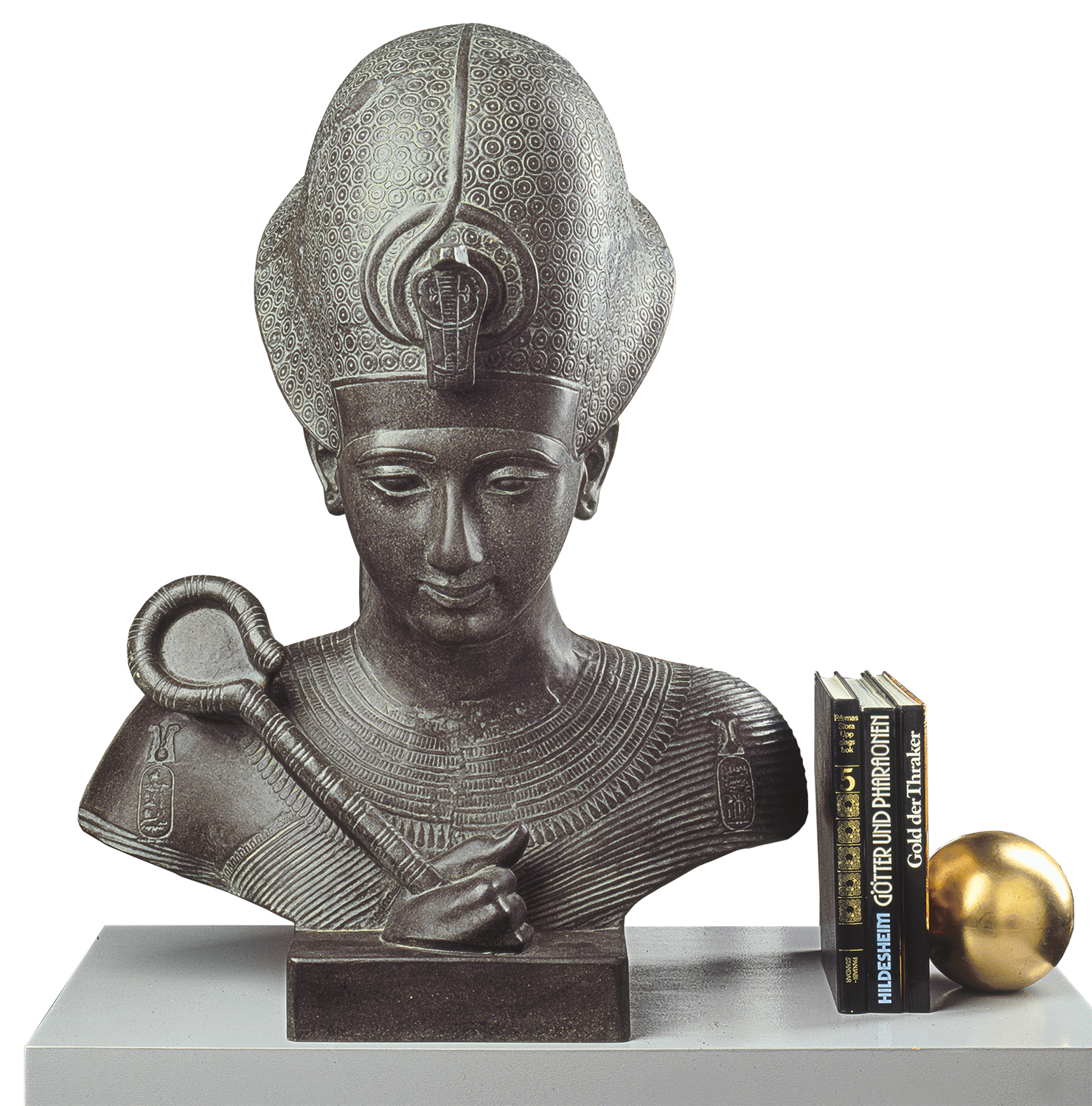Skulptur Bronze Ramses II Reproduktion 12 cm hoch