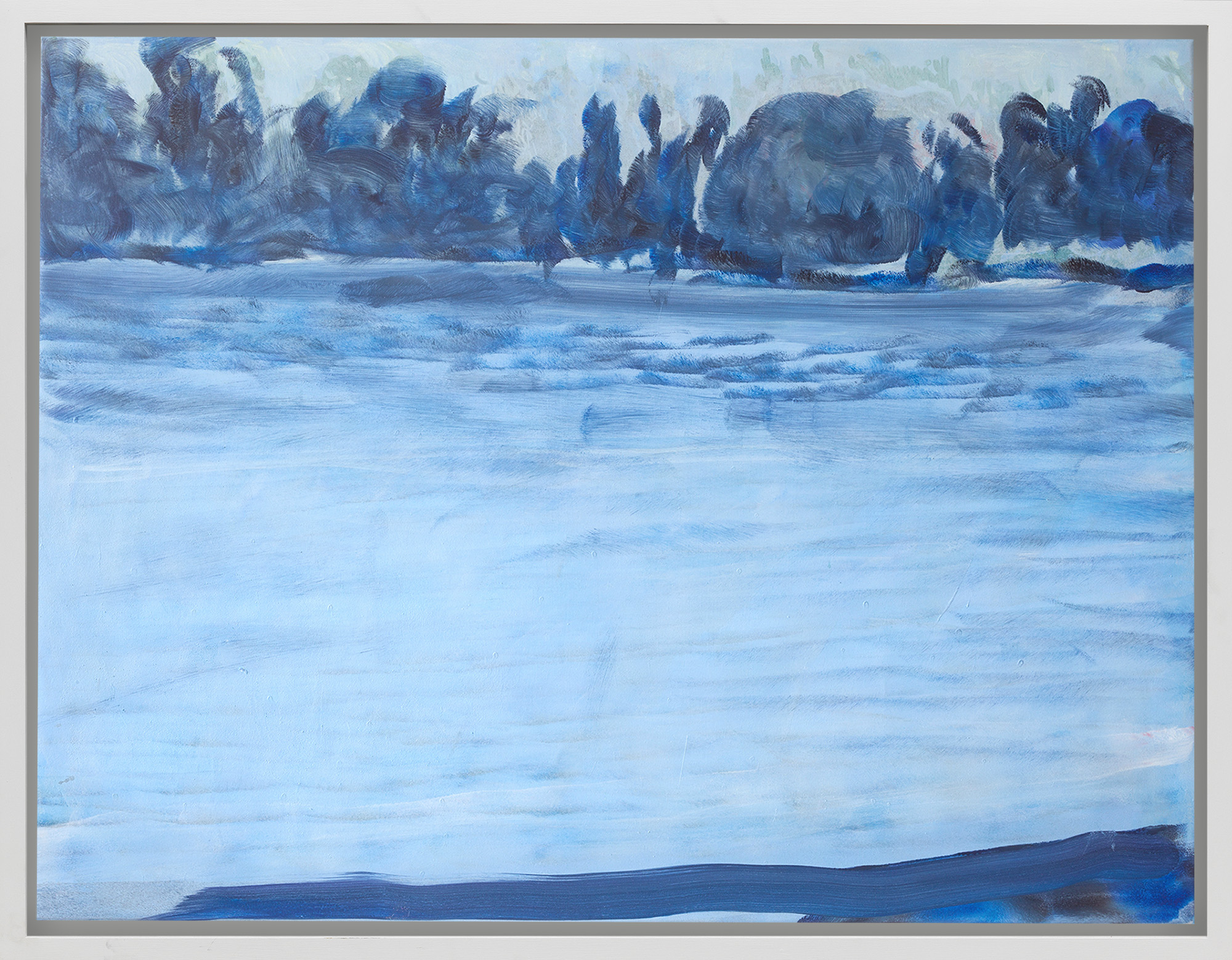 Patricia Hell: Bild ‚Blaue Flusslandschaft‘ (2022) (Unikat)
