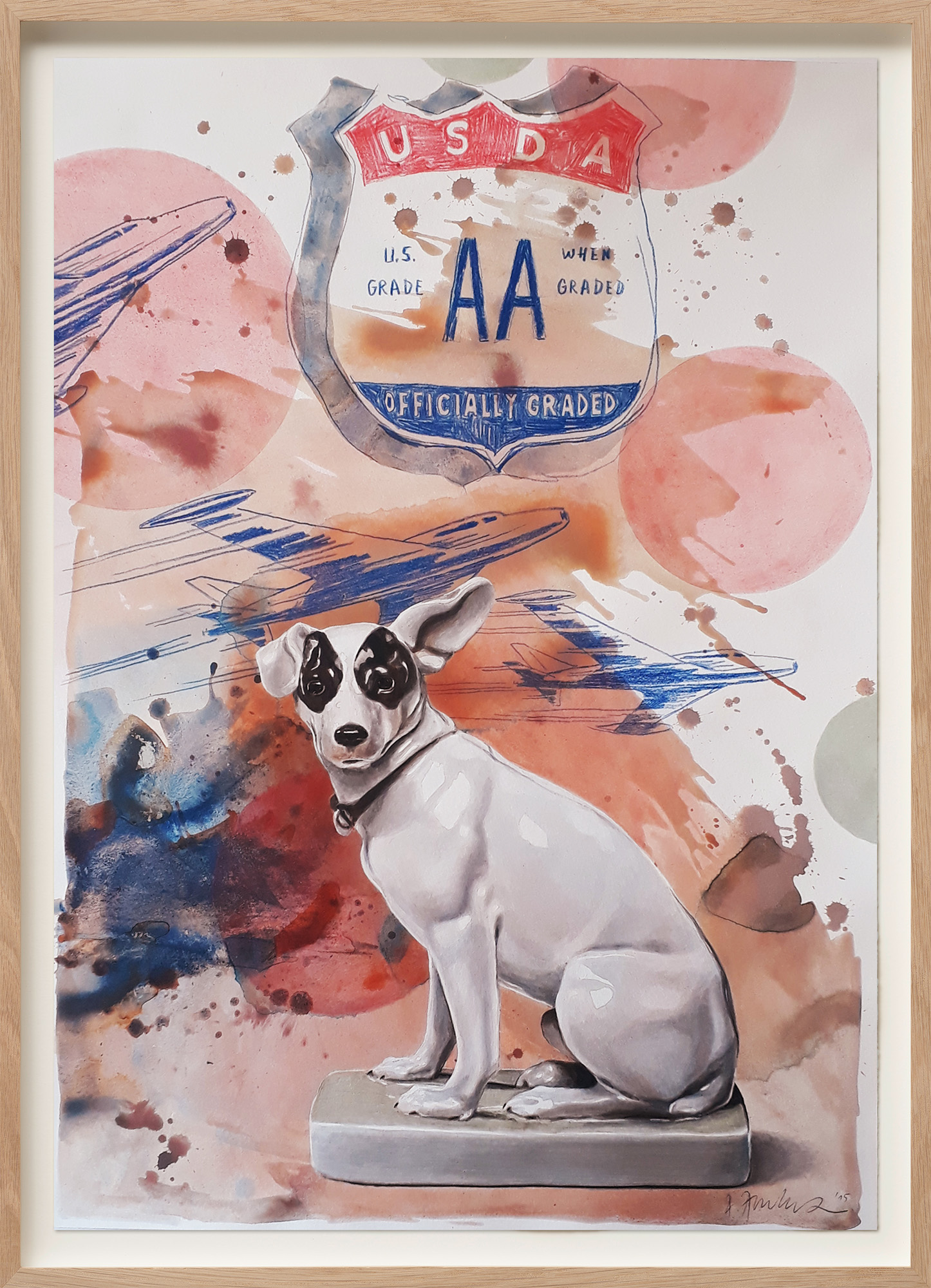 Andreas Amrhein: Bild ‚AA Graded‘ (Hund) (2015) (Unikat)