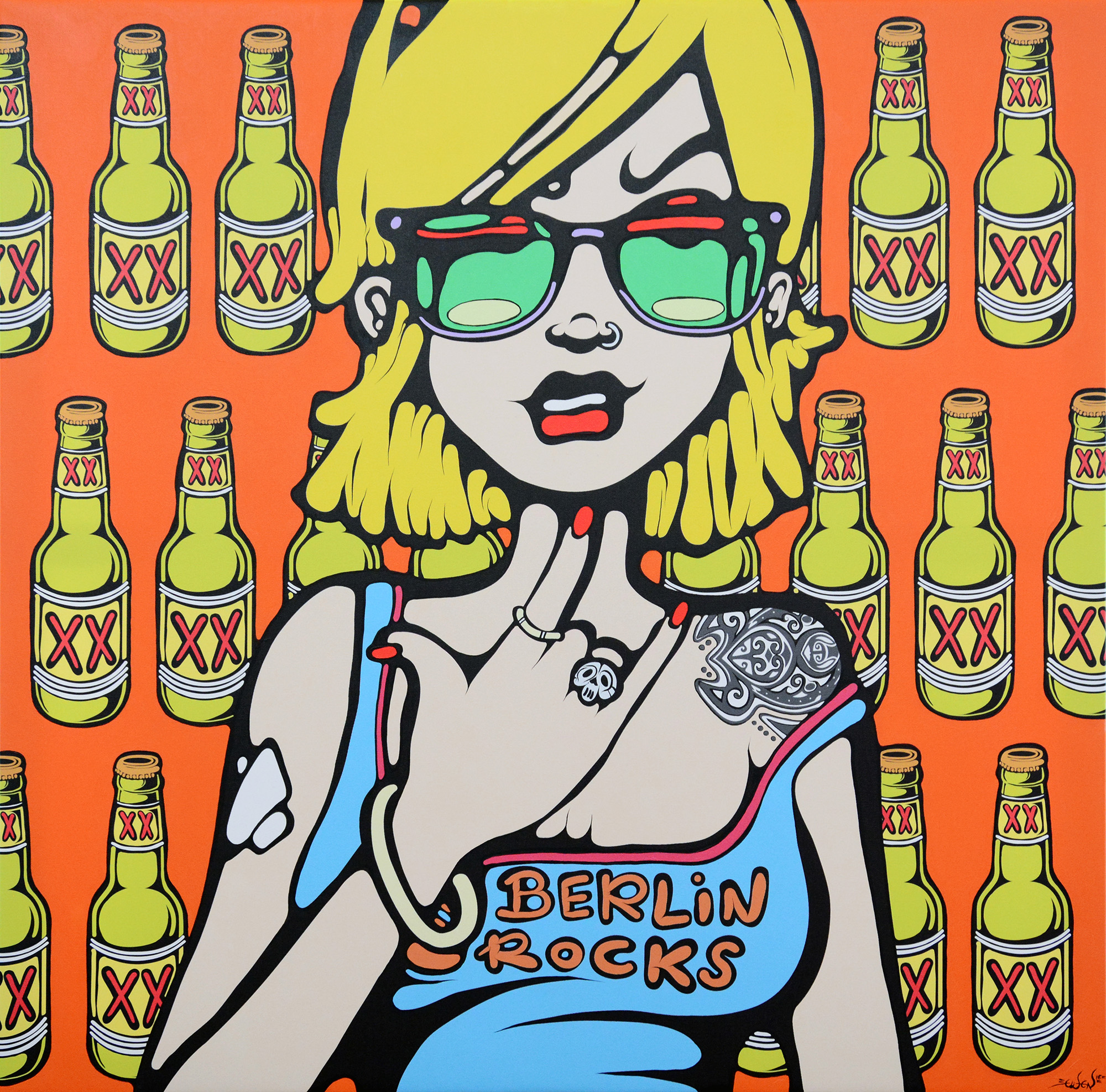 Ewen Gur: Bild ‚Berlin Rocks Hard‘ (2016) (Unikat)