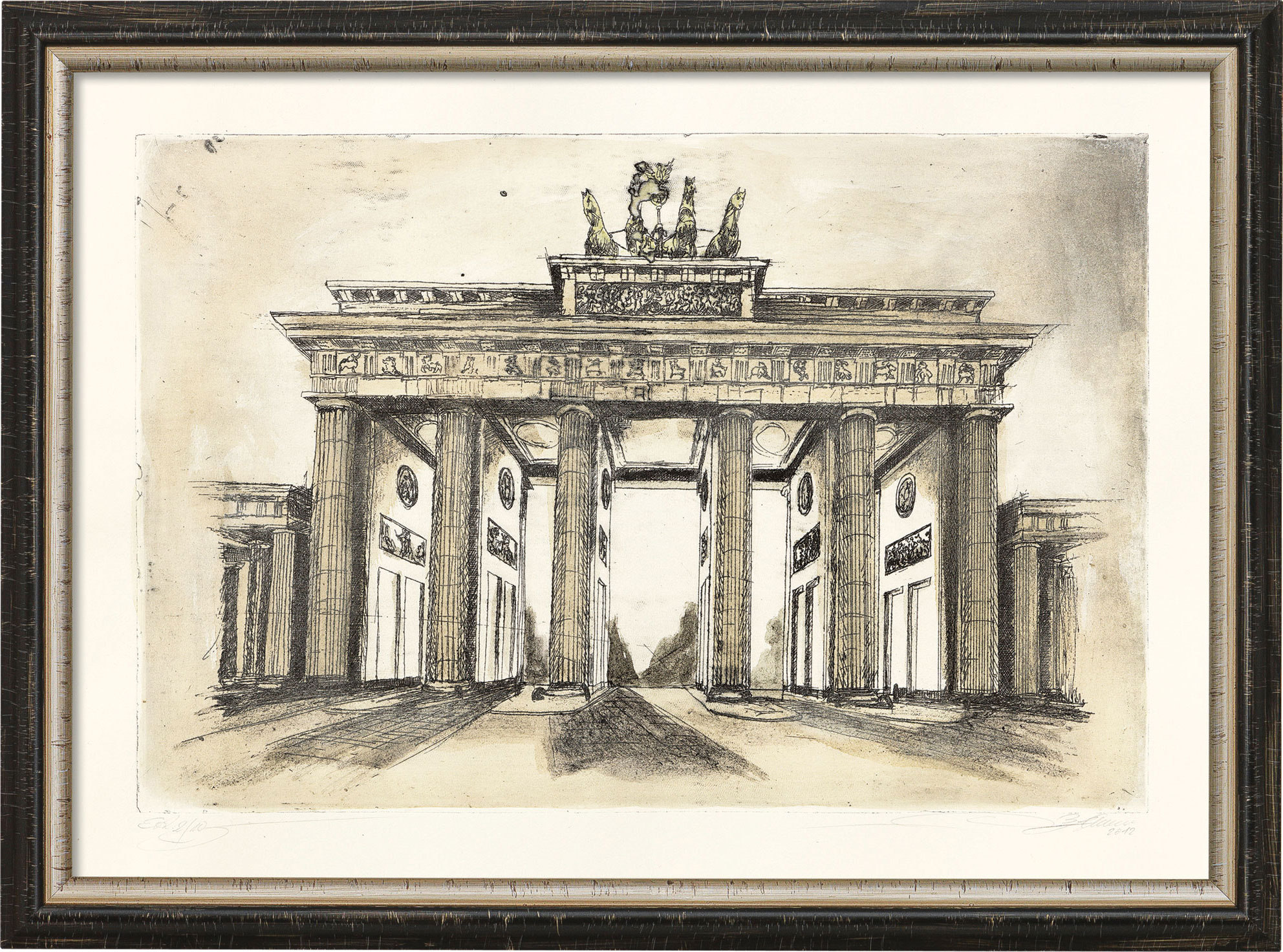 Bild "Brandenburger Tor", gerahmt von Bernd Lehmann