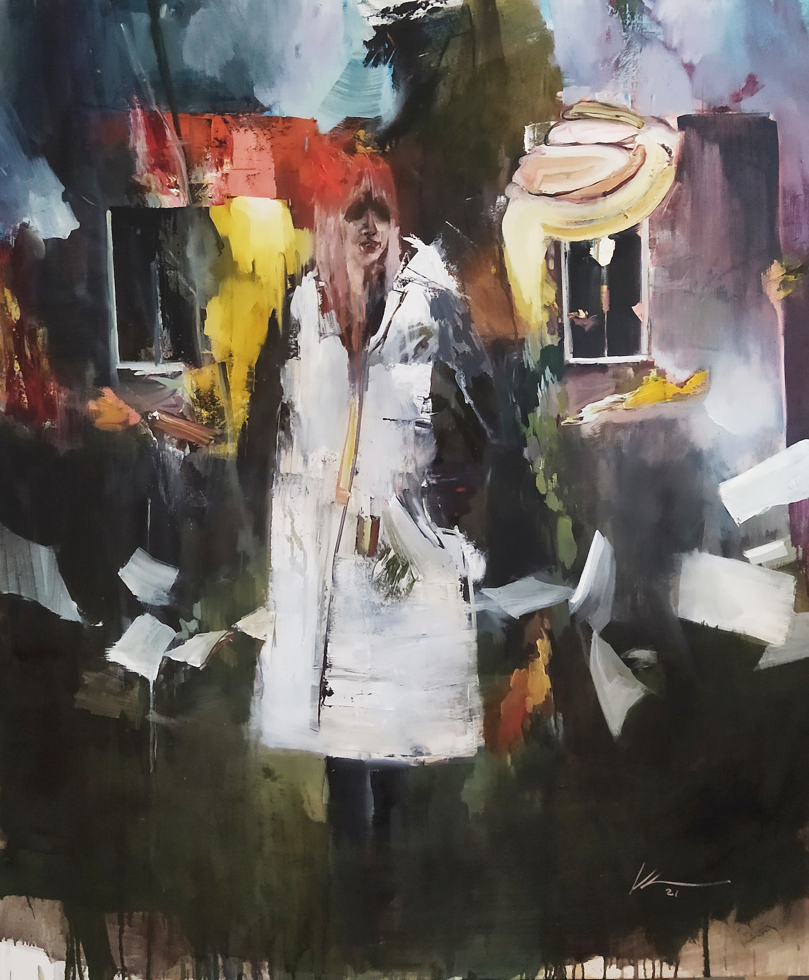 Christian Krieter: Bild ‚Dame‘ (2021) (Unikat)