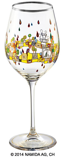 (PM XIX/3) Weinglas "BEAUTY IS A PANACEA - Platin - Weißwein"