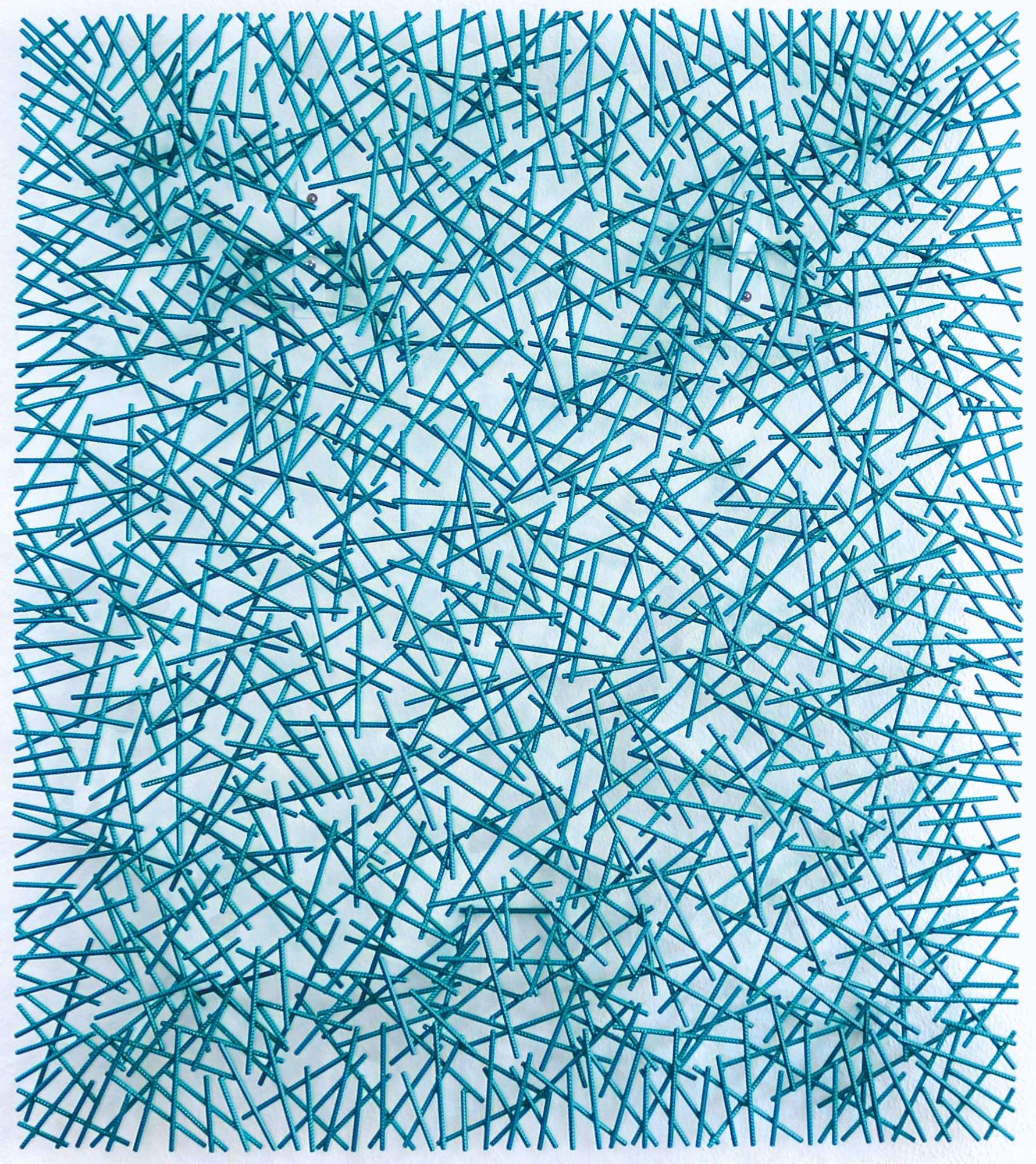Christine Liebich: Wandobjekt ‚Maze Turquoise‘ (2024) (Unikat)