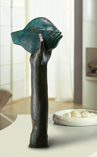 Skulptur "Die Butthand", Bronze