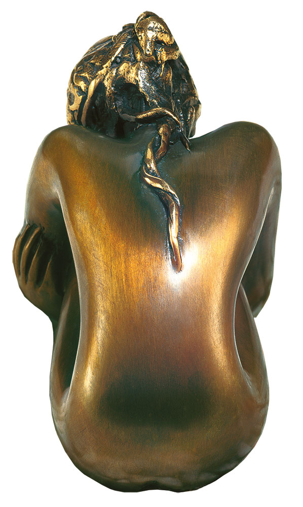 Skulptur "La Sorella", Bronze auf Steinplatte von Bruno Bruni