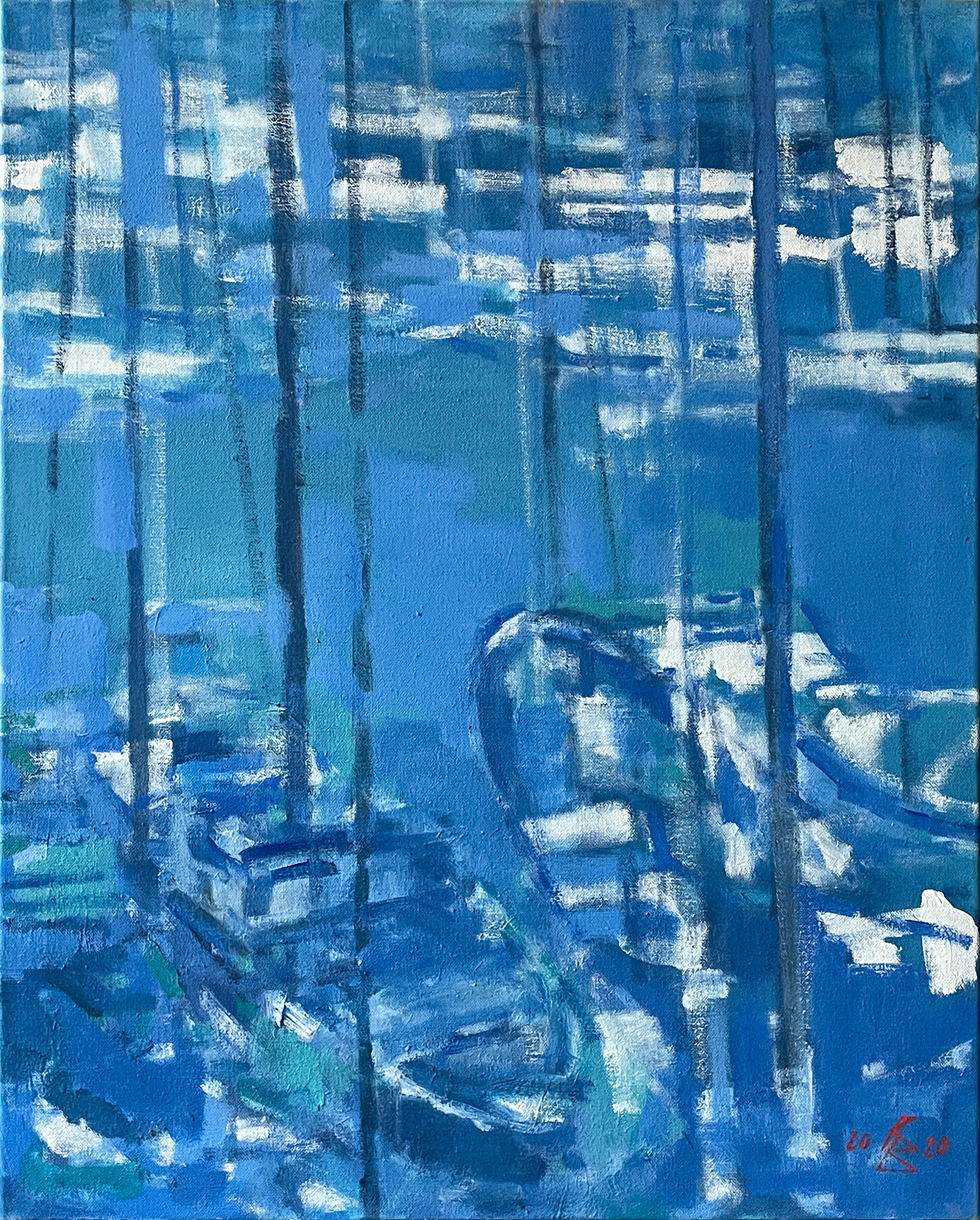 Wolf Bertram Becker: Bild ‚Hafen‘ (2020) (Unikat)