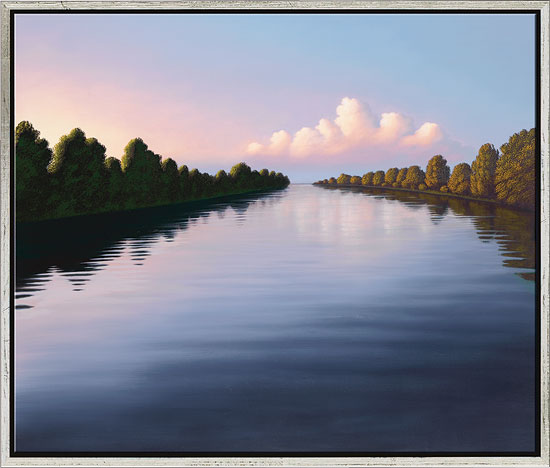 Bild "Abendlicher Fluss", gerahmt