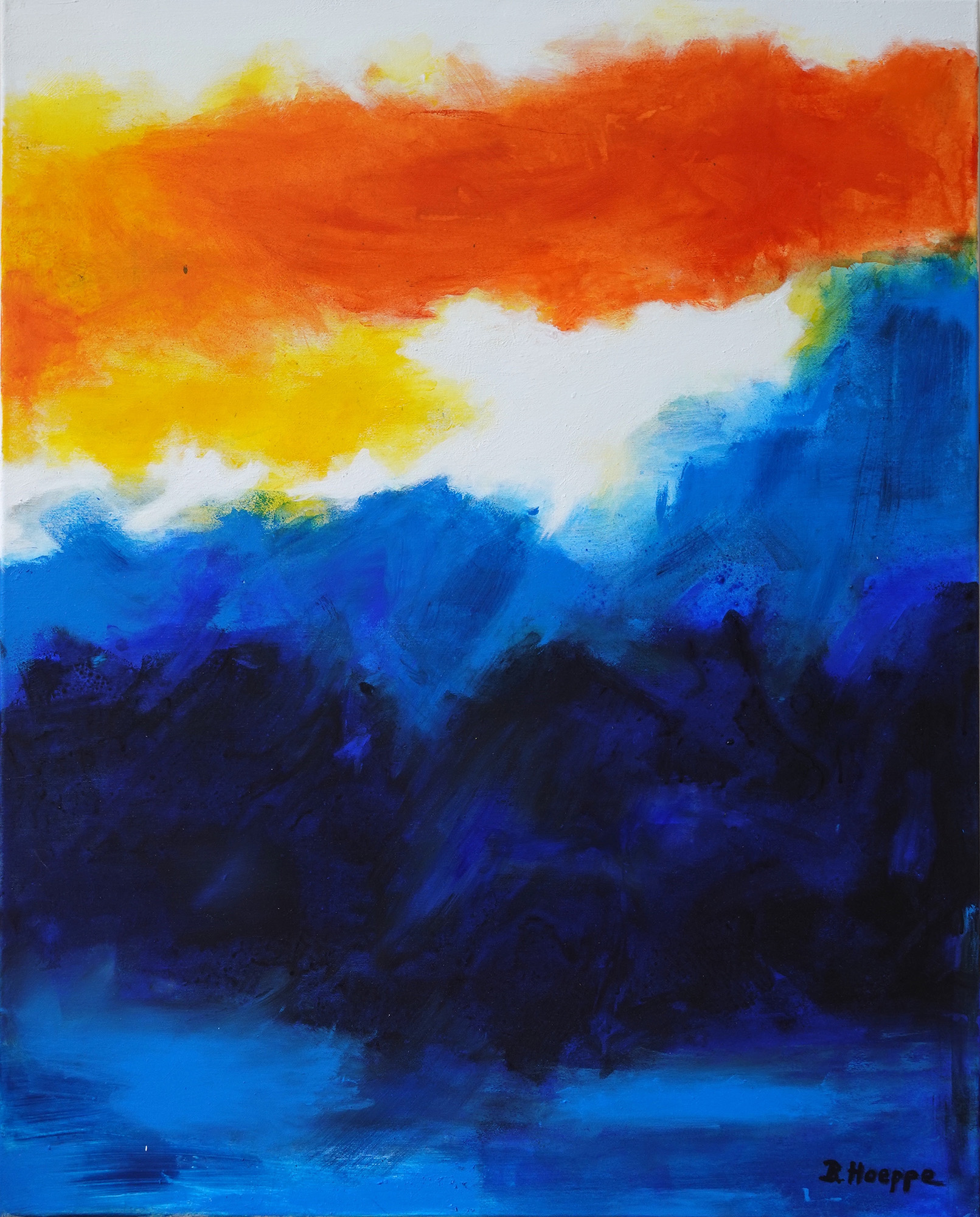Brigitte Hoeppe: Bild ‚Abendlicht II‘ (2023) (Unikat)
