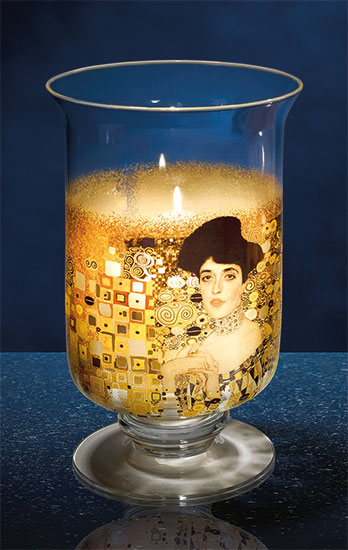 Windlicht / Vase "Adele Bloch-Bauer", Glas von Gustav Klimt
