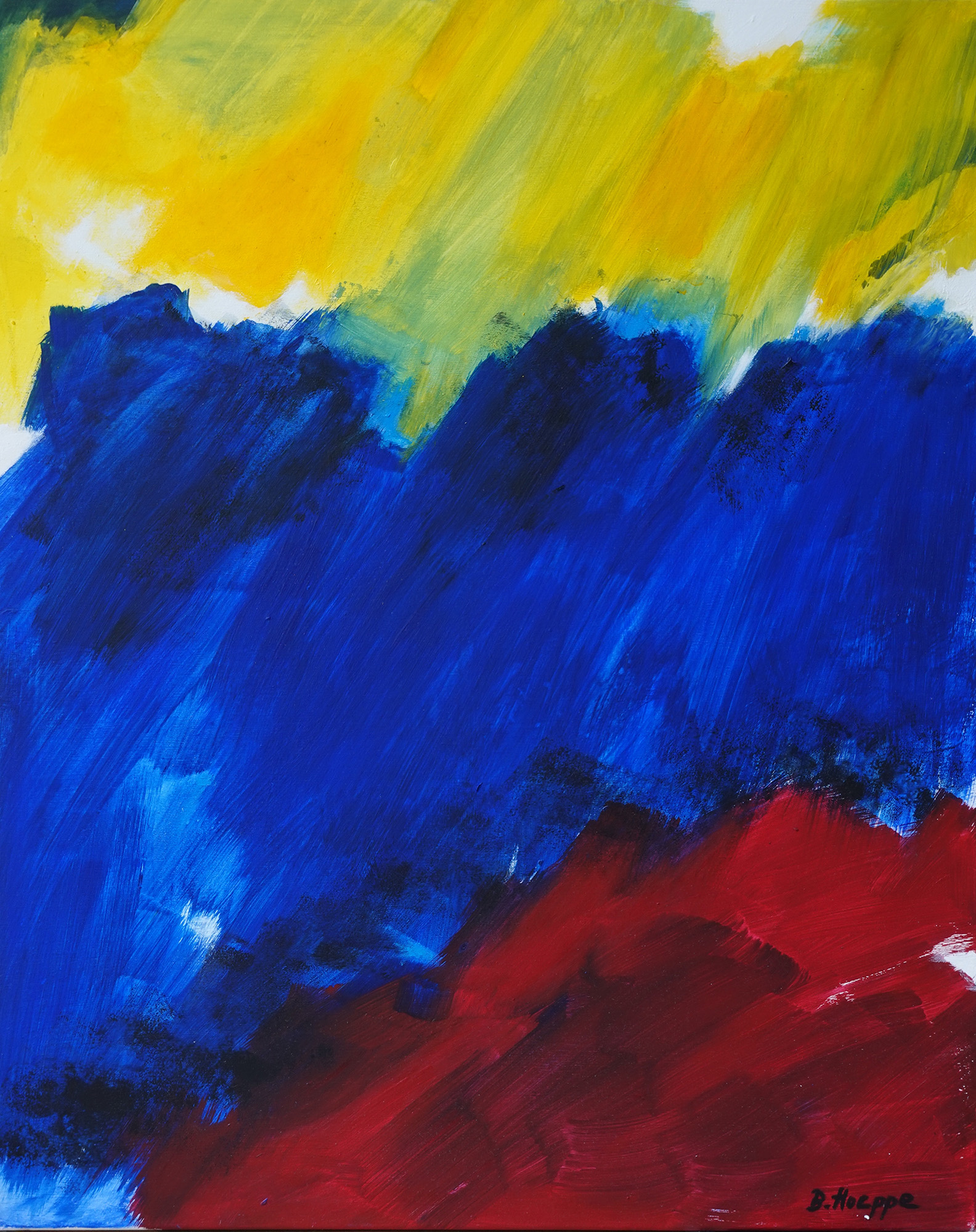 Brigitte Hoeppe: Bild ‚Traumzeit: Erde, Wasser, Feuer‘ (2023) (Unikat)