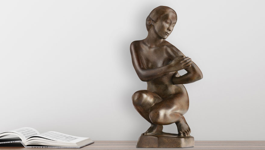 Les muses dans l'art - 'Femme japonaise accroupie' par Georg Kolbe