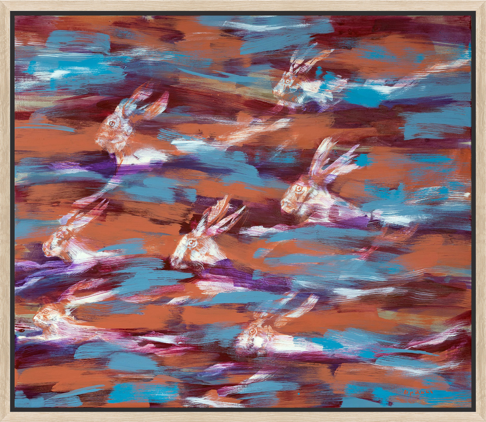 Simone Opdahl: Bild ‚Schwimmer (quer)‘ (2018) (Unikat)