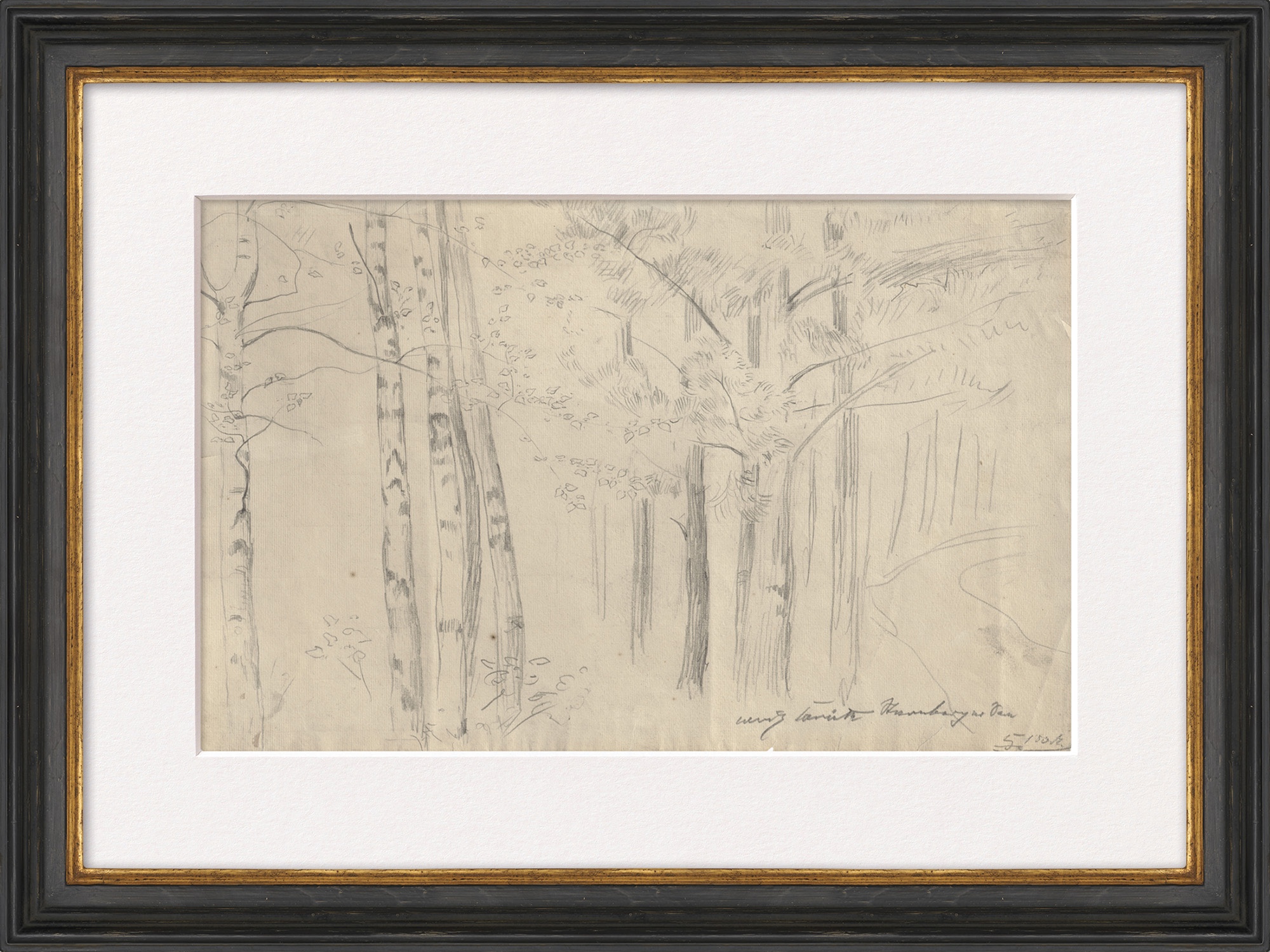 Lovis Corinth: Bild ‚Starnberger See (Lichter Wald am Weg)‘ (um 1897) (Unikat)