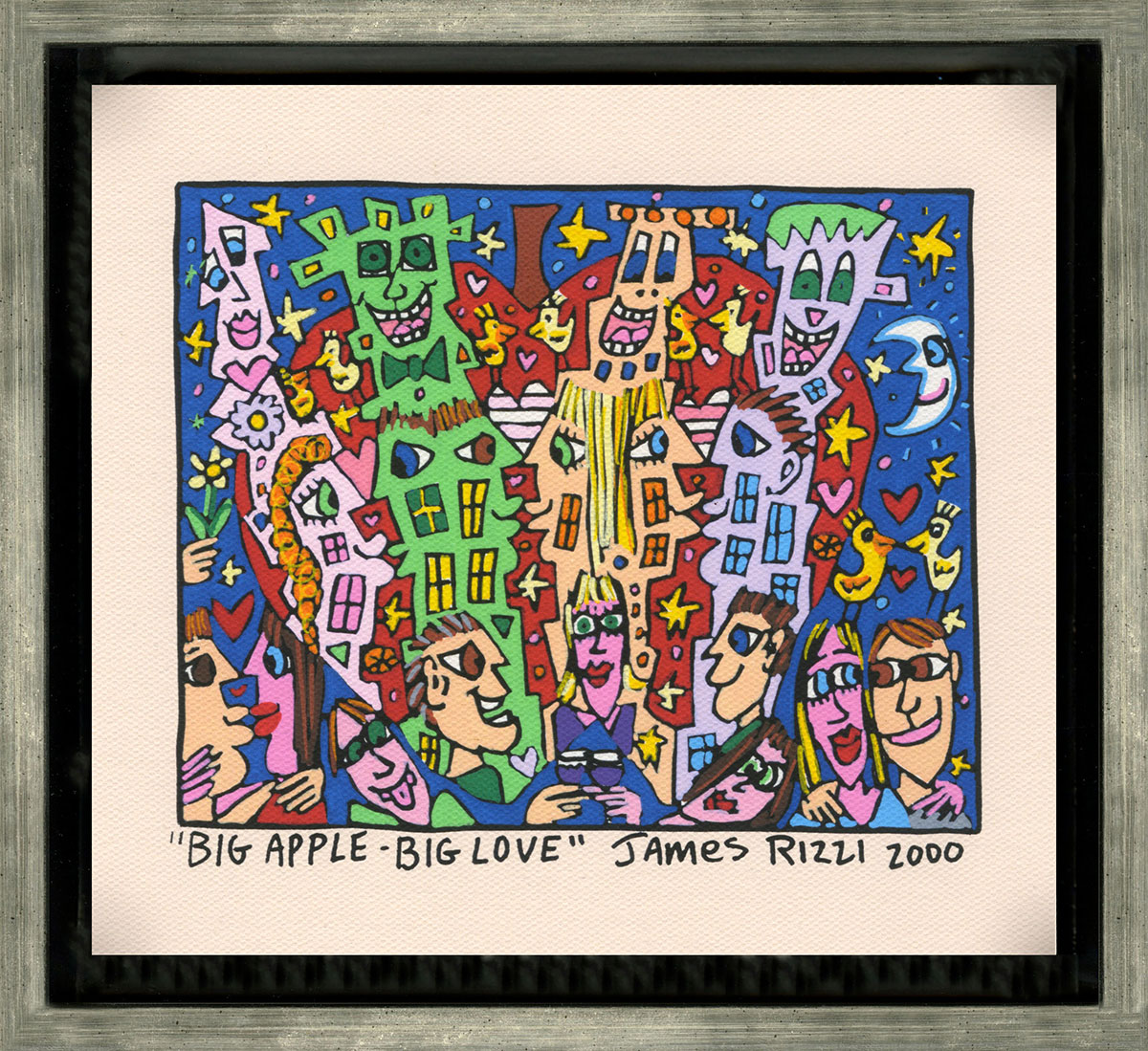 Picture "Big Apple - Big Love", framed by James Rizzi