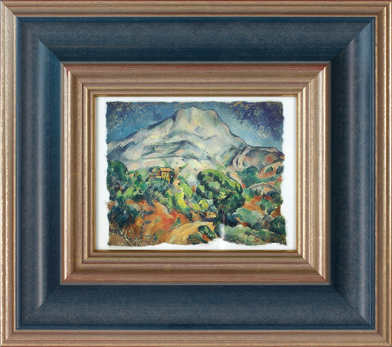 Bild "La Montagne Sainte-Victoire" (1896/98), gerahmt von Paul Cézanne