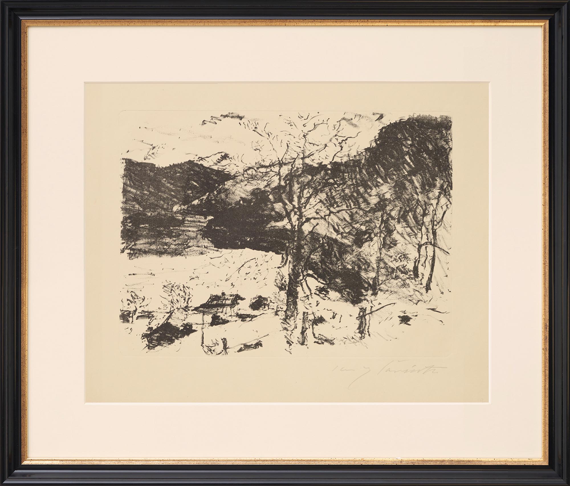Lovis Corinth: Bild ‚Berg-See‘ aus ‚Vorfrühling im Gebirge‘ (1922)