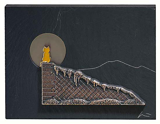 Wall object "Full Moon Cat" by Klaus Börner