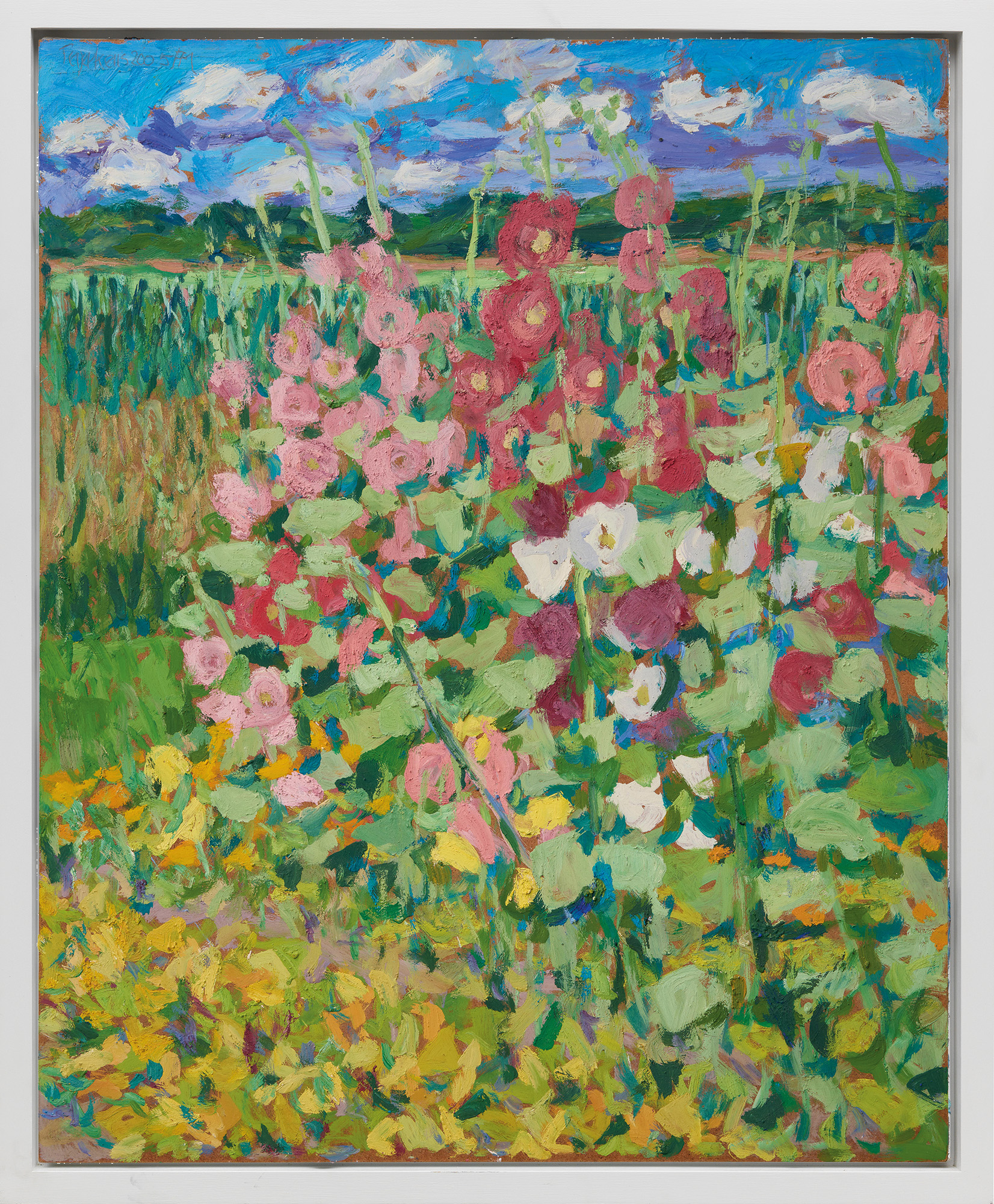 Theodor Gerkens: Bild ‚Malven und Wolken‘ (2005) (Unikat)