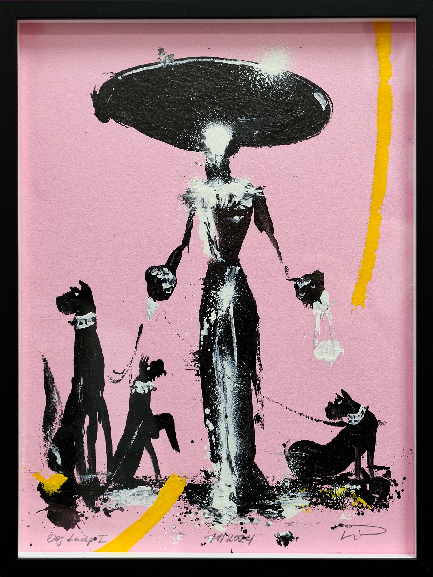 Lars Teichmann: Bild ‚dog-lady-1‘ (2024) (Unikat)