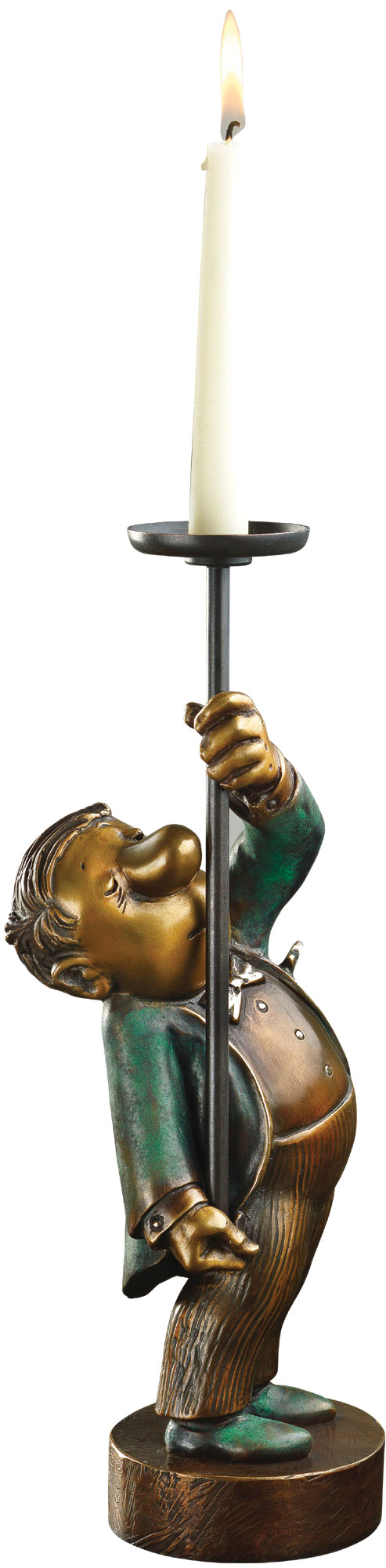 "Loriots Kerzenhalter", Version in Bronze