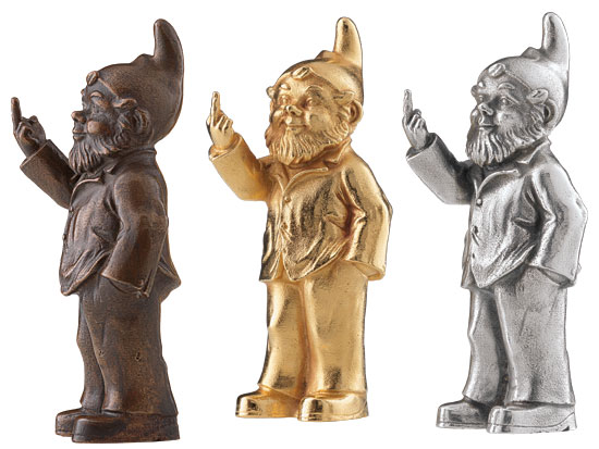 Set of 3 sculptures "Sponti Dwarf" by Ottmar Hörl