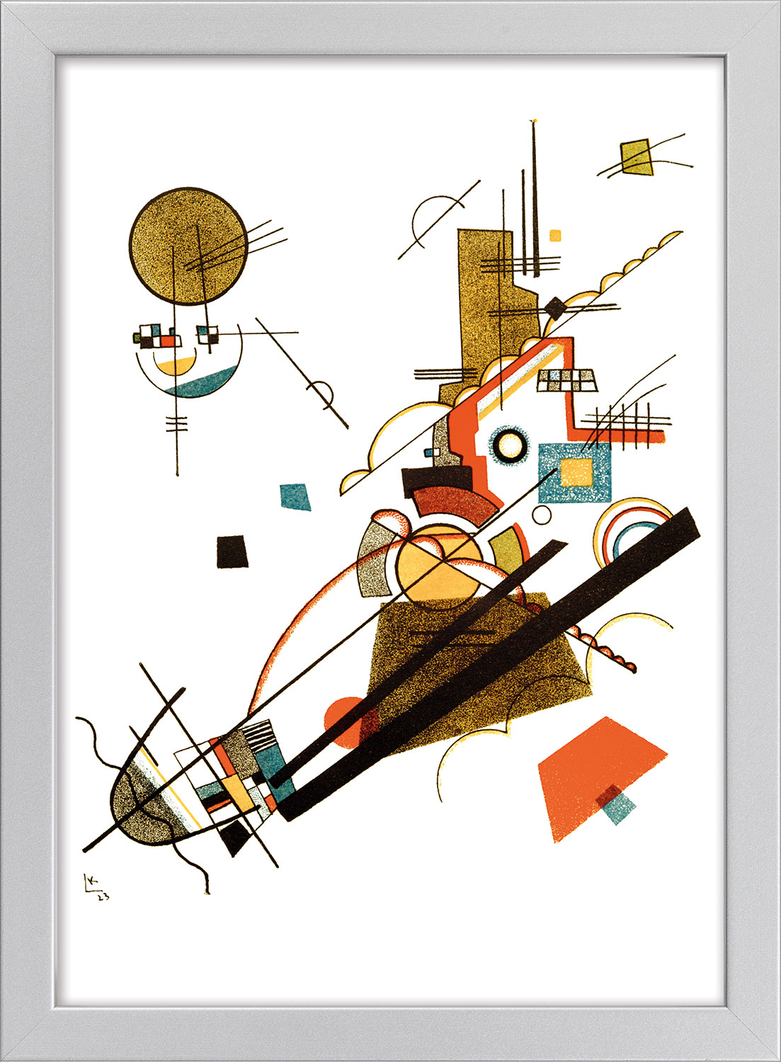 Picture "Happy Ascent" (1923), framed by Wassily Kandinsky