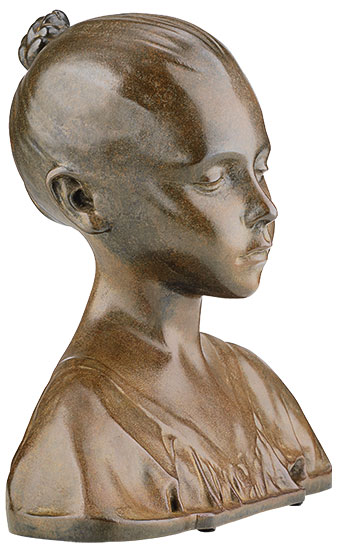 Büste "Worpsweder Kind", Reduktion in Bronze von Hans am Ende