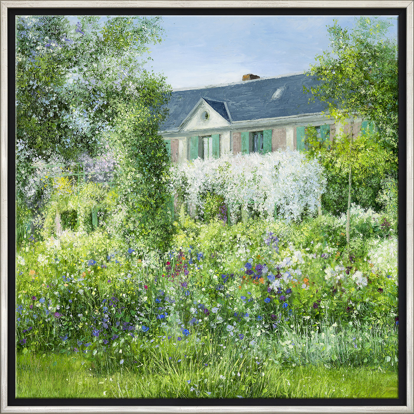Picture "La Maison de Claude Monet à Giverny", framed by Jean-Claude Cubaynes