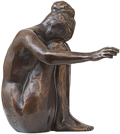 Skulptur "Melancholie", Bronze