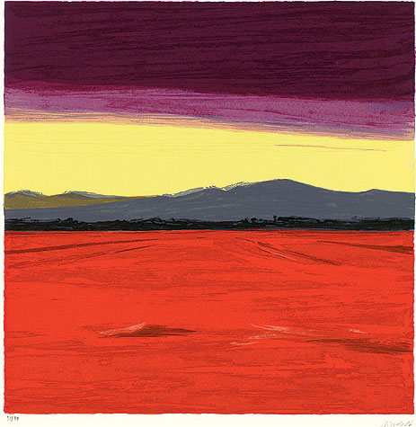 Sigrid Nienstedt: Bild ‚Landschaft VI‘ (1999), ungerahmt