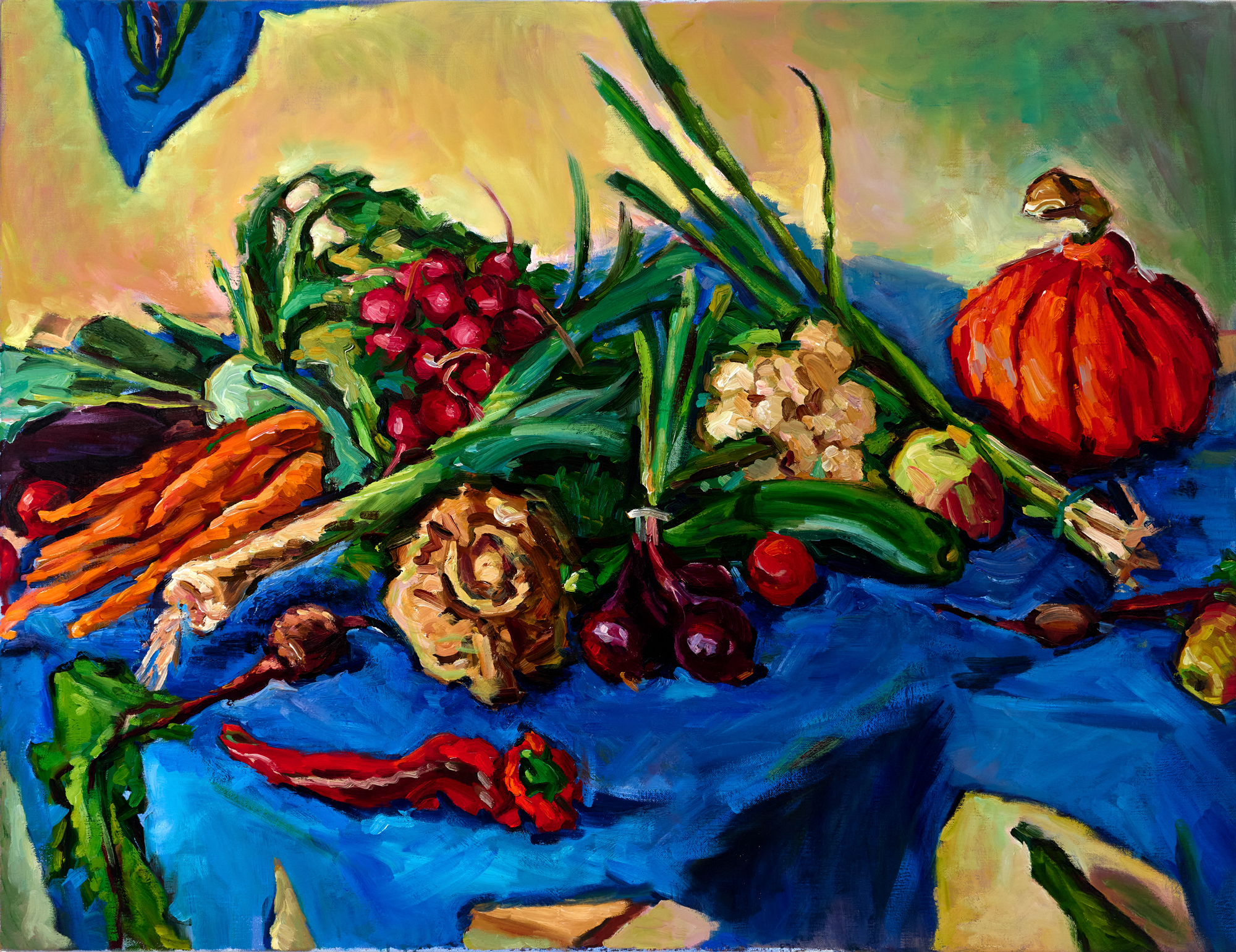 Bettina Moras: Bild ‚Stillleben mit Kürbis‘ (2011) (Unikat)