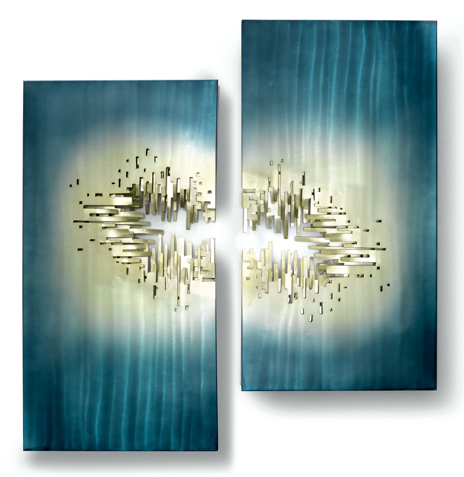 Set of 2 wall sculptures "From the Depth" by C. Jeré