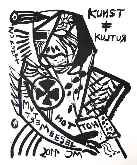 Jonathan Meese: Bild ‚MUTTER DER DISZIPLIN: ANGETRETEN!‘ (2011)