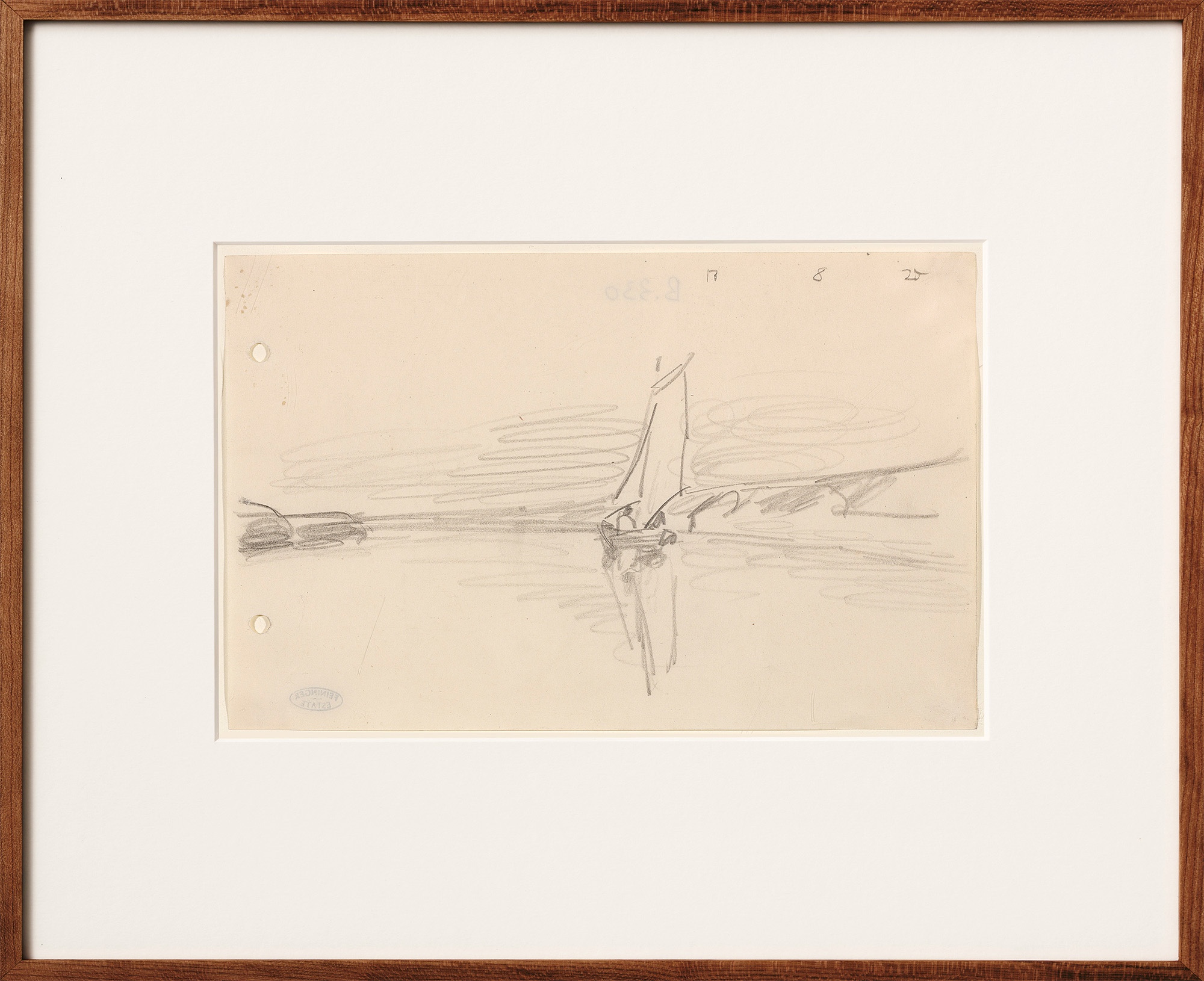 Lyonel Feininger: Bild ‚Untitled (Sailing Boat on River)‘ (1925) (Unikat)
