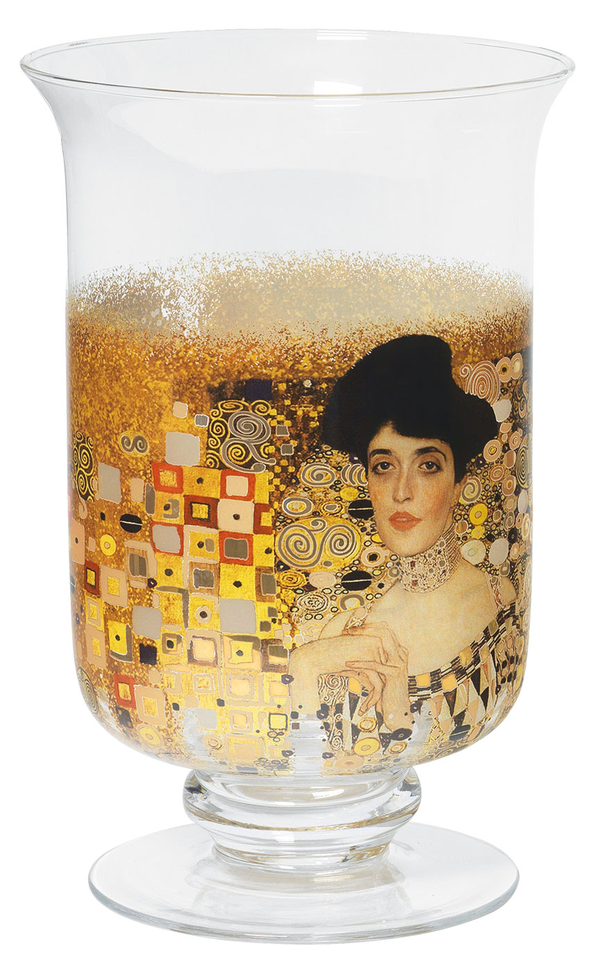 Table lantern / vase "Adele Bloch-Bauer", glass by Gustav Klimt