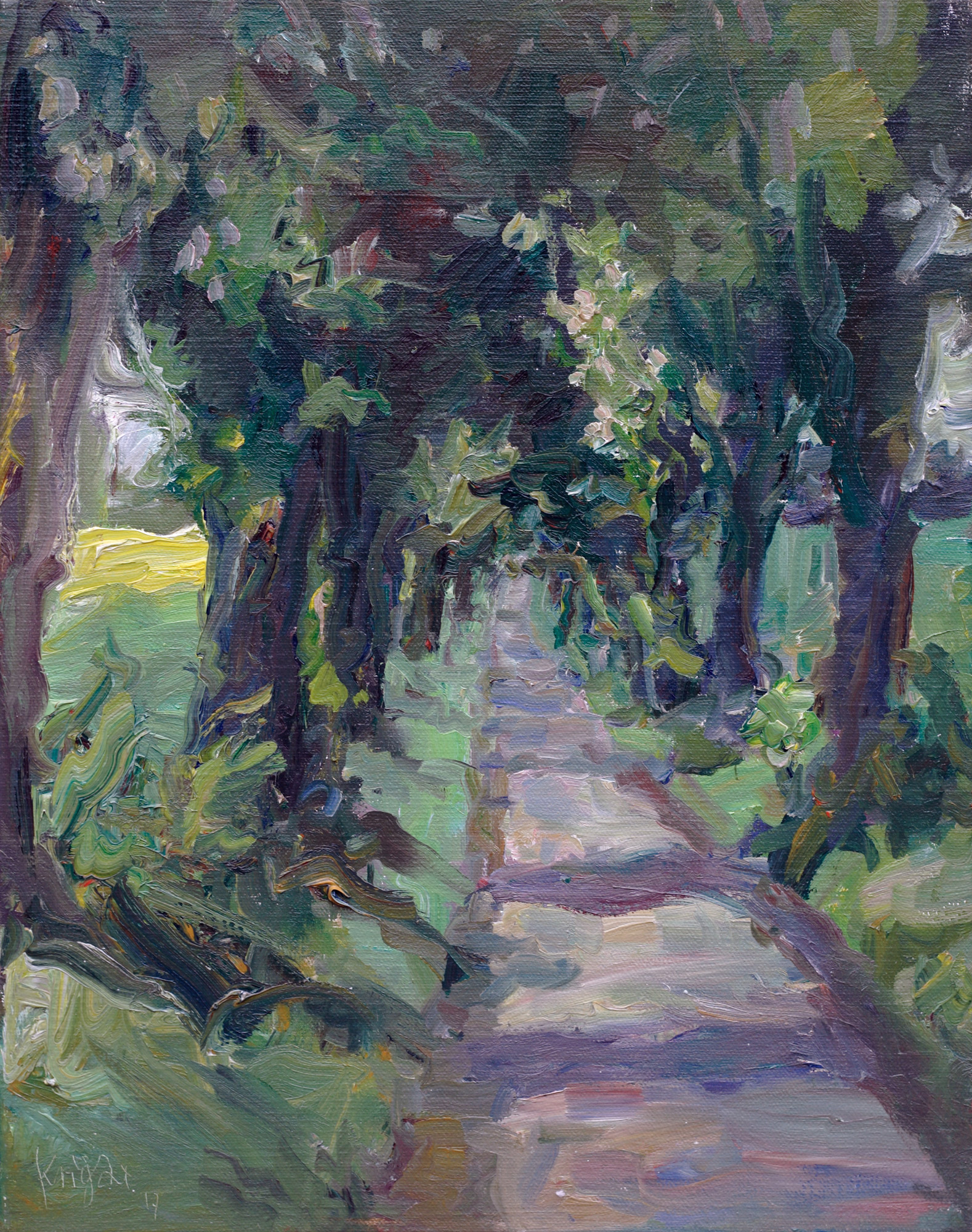 André Krigar: Bild ‚Allee‘ (2017) (Unikat)