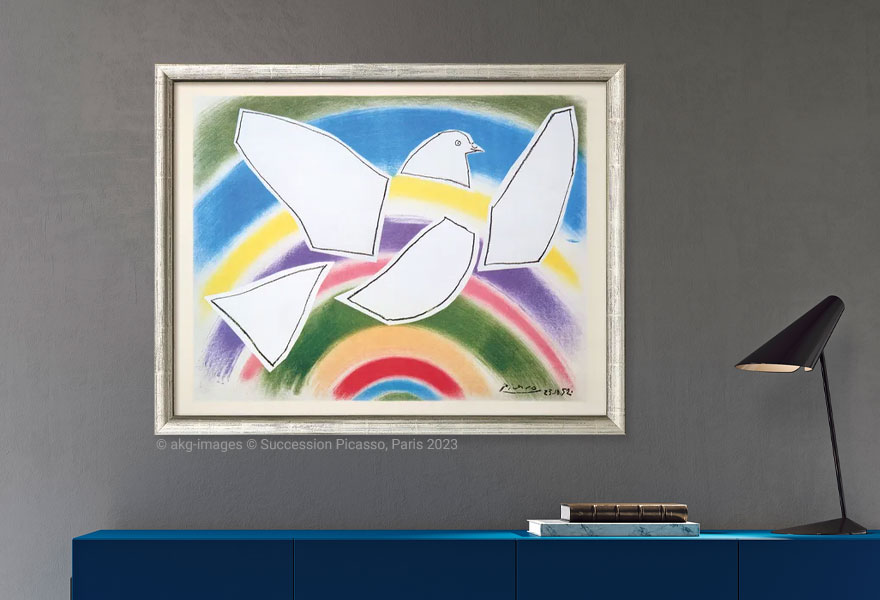 Pablo Picasso: Picture "Flying Dove in the Rainbow"