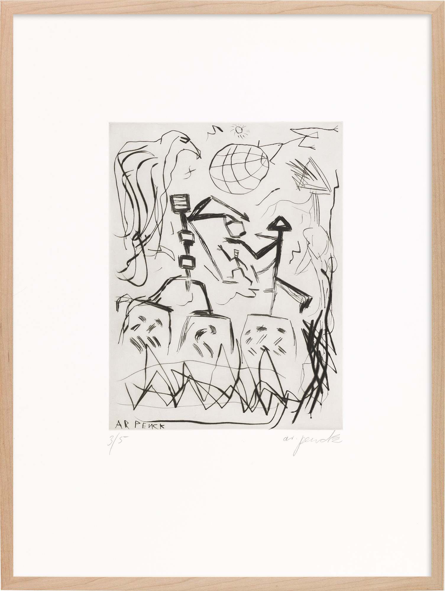 A. R. Penck: Bild ‚aus: Jewish Jetset‘ (1989) – Art.-Nr. 928074.R1