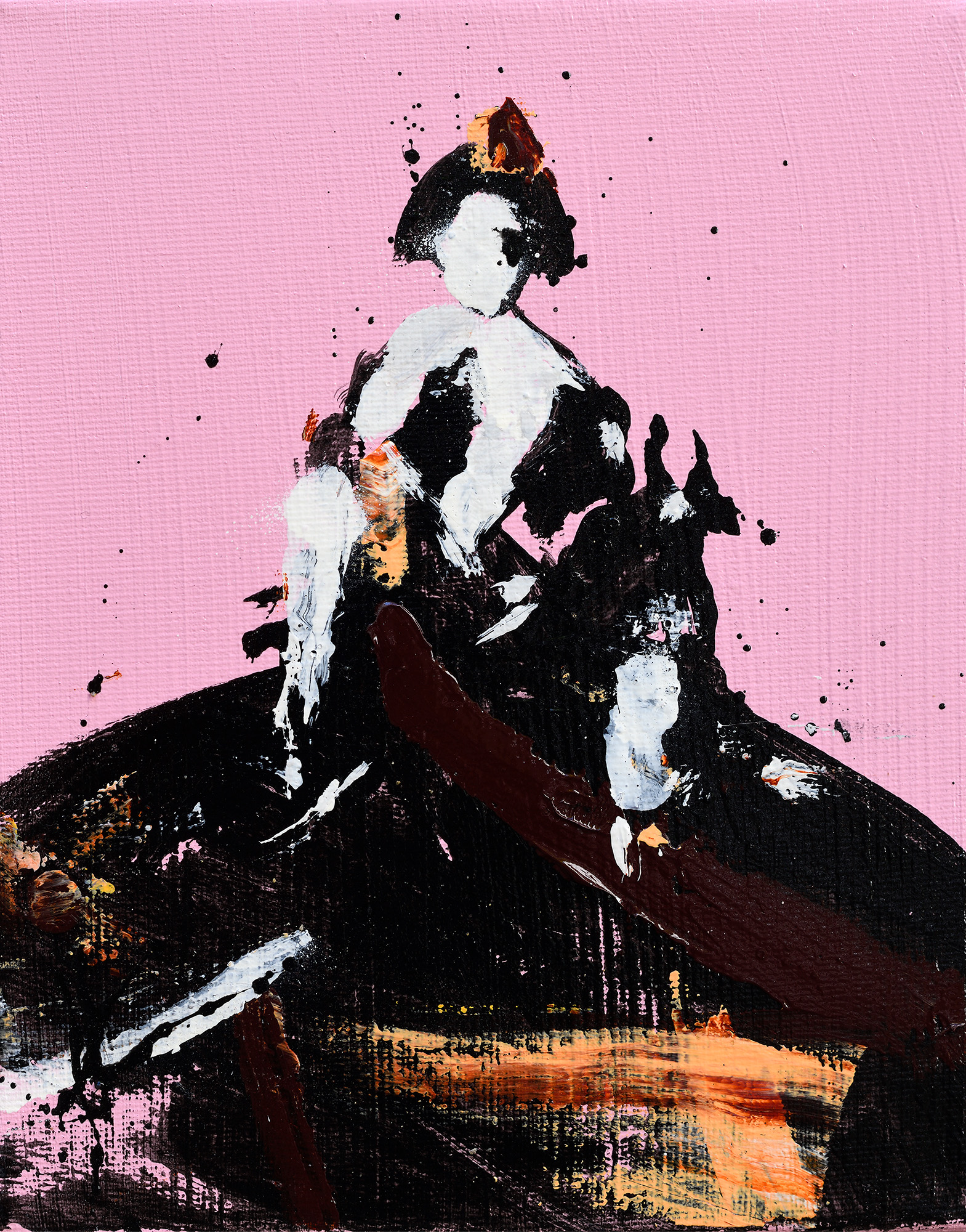 Lars Teichmann: Bild ‚dog-queen-3‘ (2024) (Unikat)
