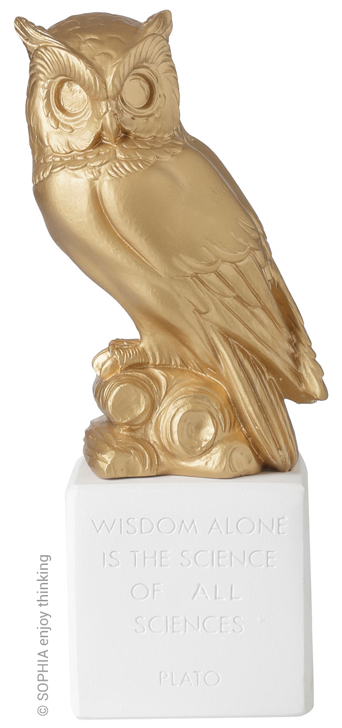 Sculpture "Owl Golden" by SOPHIA enjoy thinking