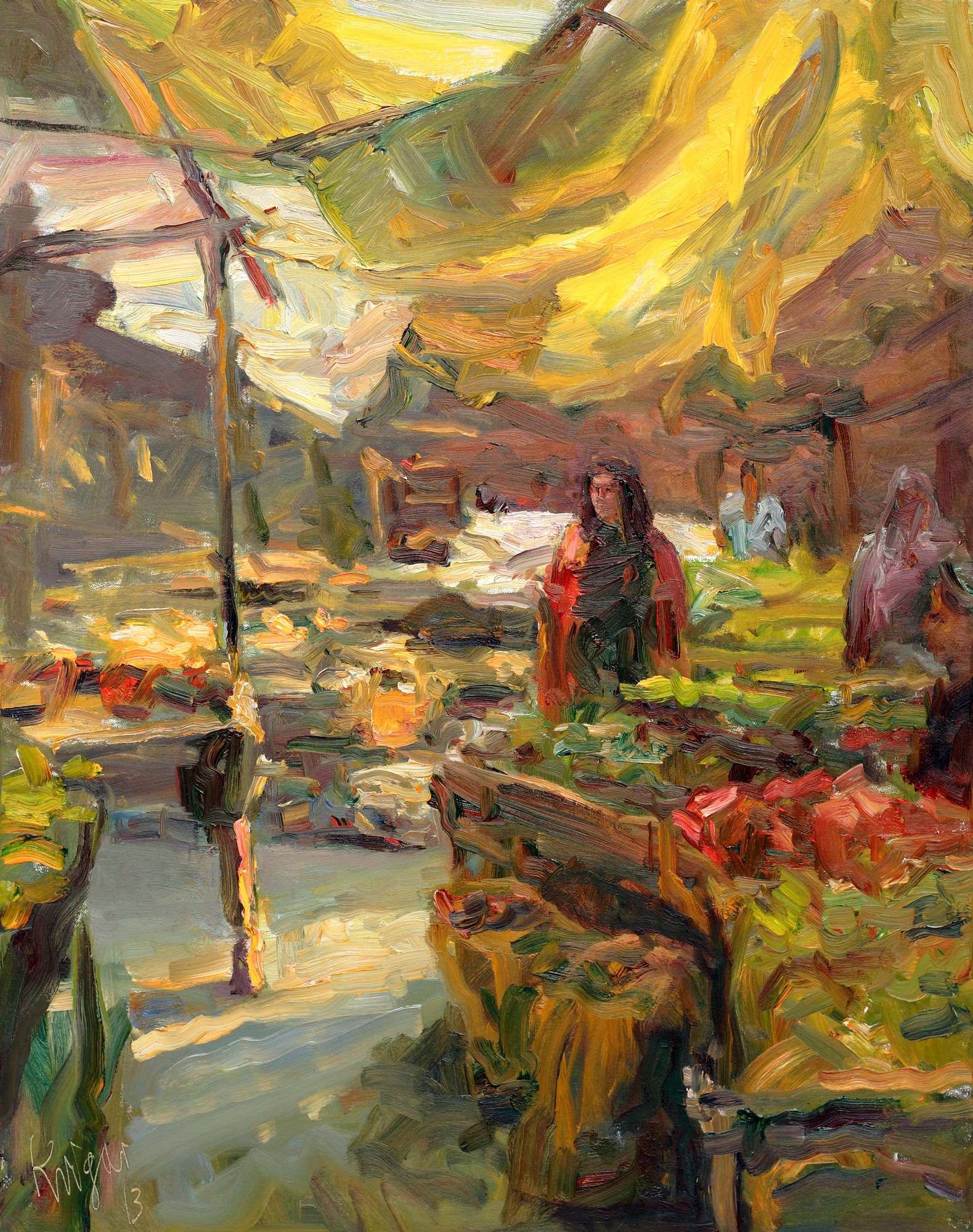 André Krigar: Bild ‚Eingang zum Markt (Kenia)‘ (2013) (Unikat)