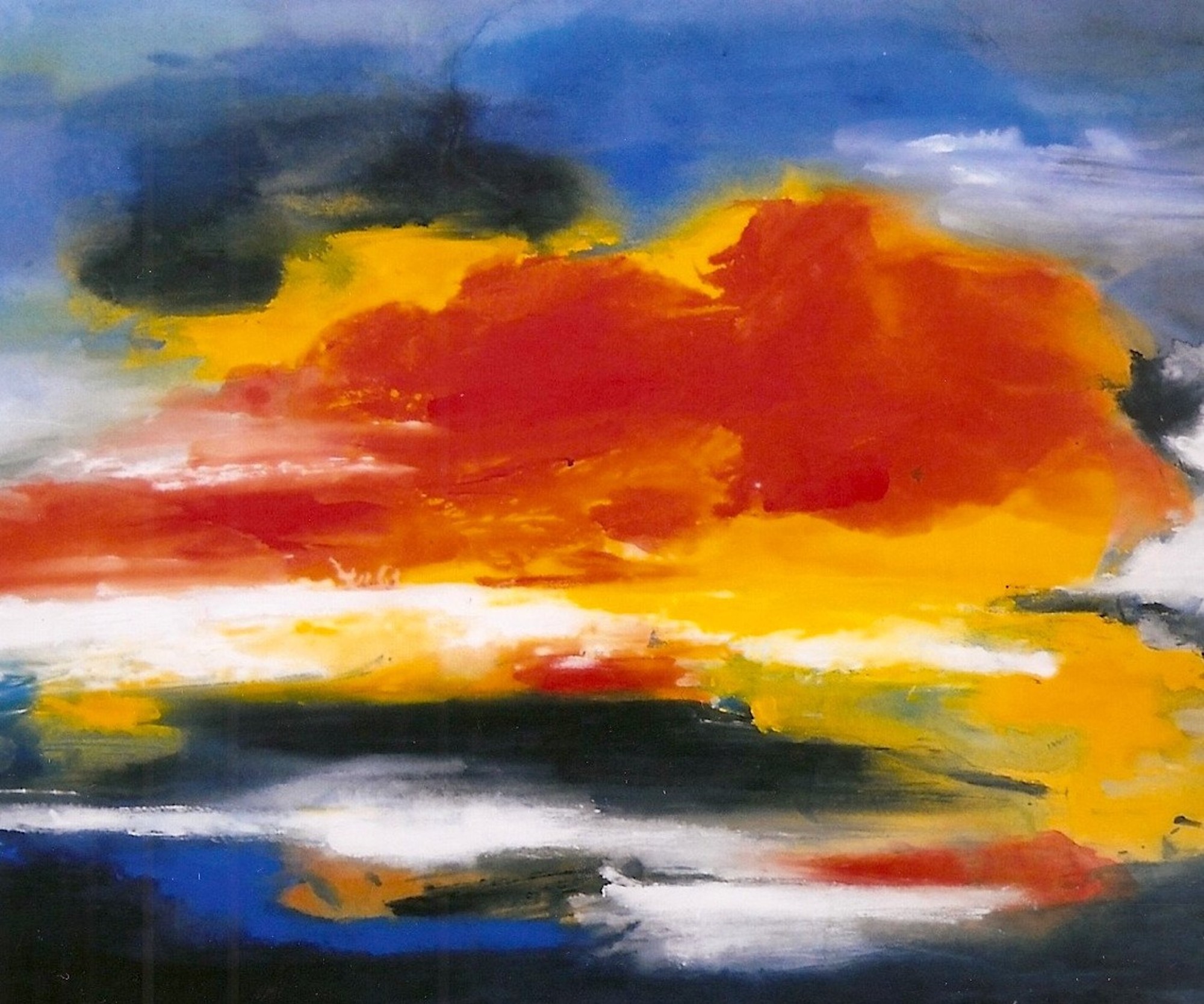 Brigitte Hoeppe: Bild ‚Abendlicht‘ (2021) (Unikat)
