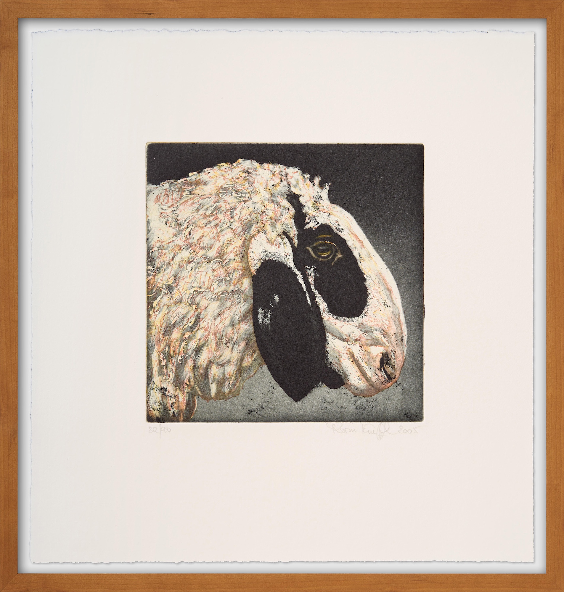Karin Kneffel: Bild ‚Tierkopf (Schaf braun)‘ (2006)