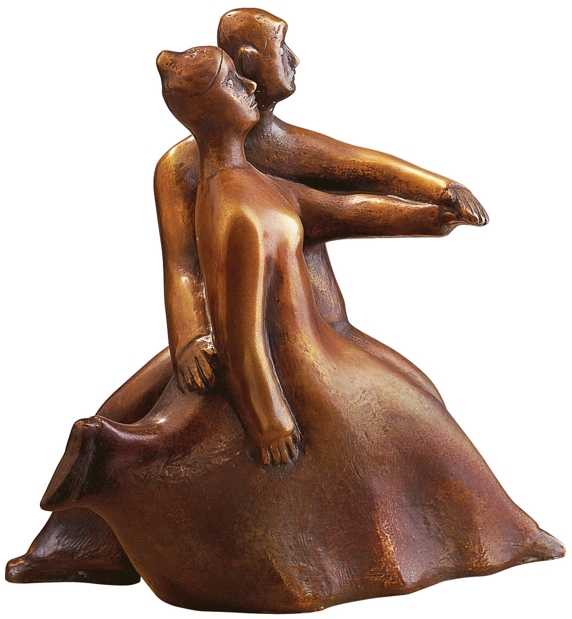 Skulptur "Schneller Schritt" (2002), Bronze von Günter Grass