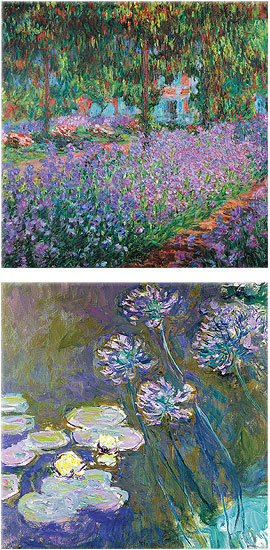 Zwei Glasbilder im Set von Claude Monet