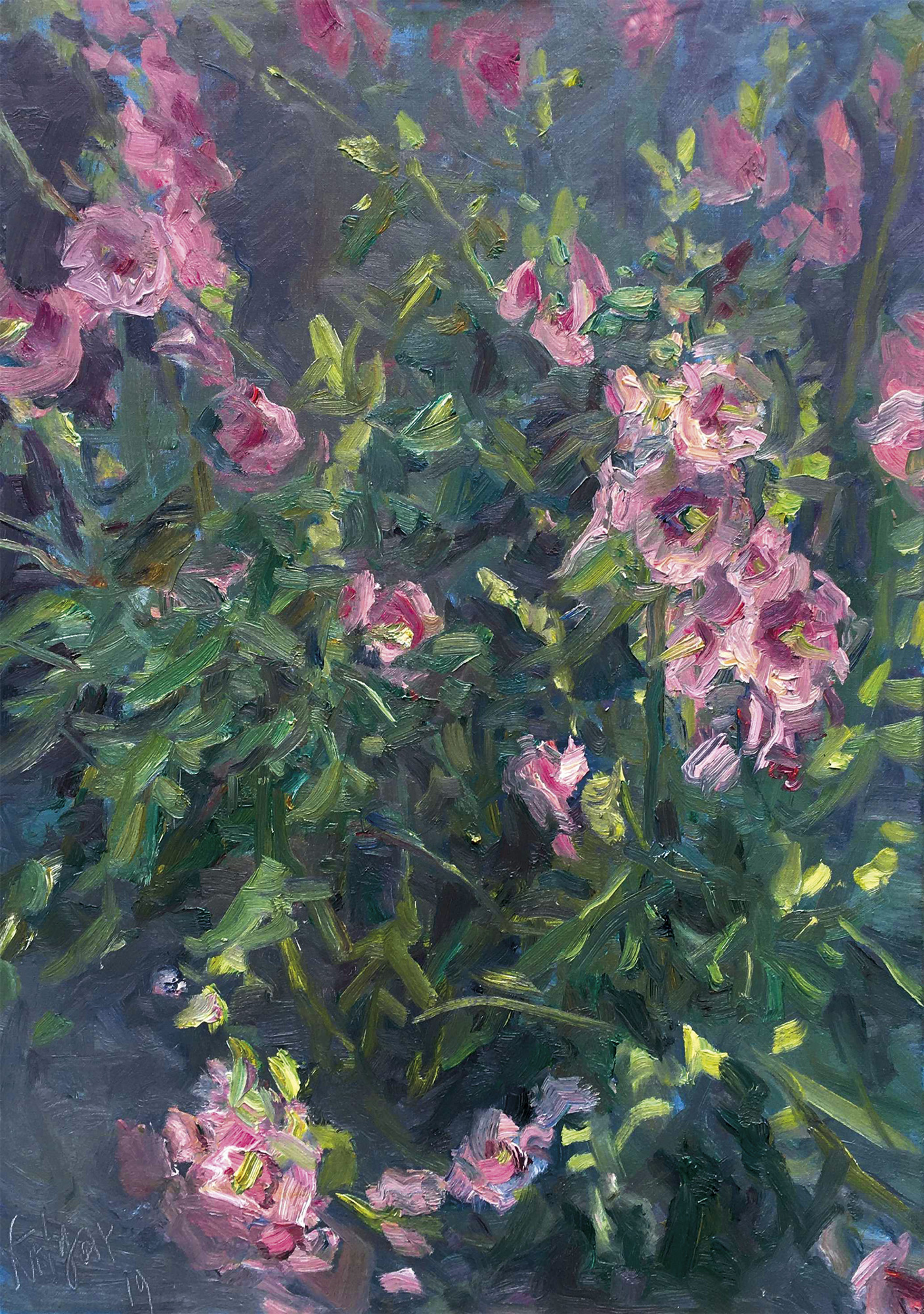 André Krigar: Bild ‚Margreets Stockrose‘ (2019) (Unikat)