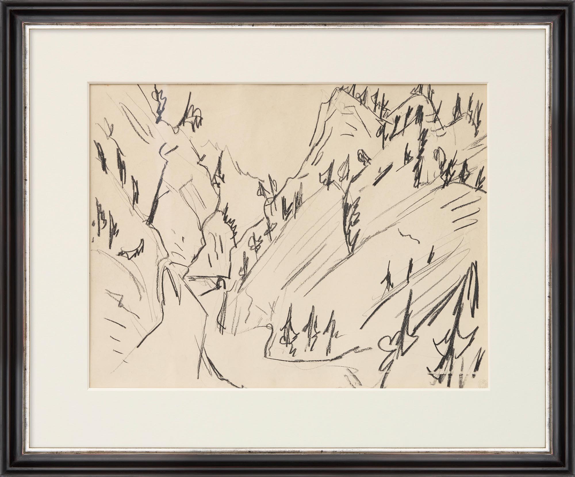 Hermann Scherer: Bild ‚Zügenschlucht bei Davos‘ (1925) (Unikat)
